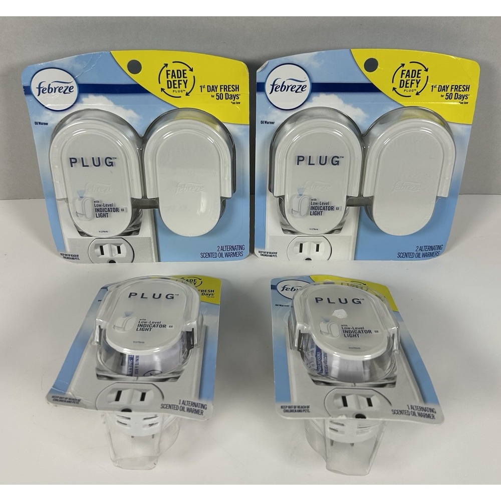 Febreze Fade Defy Plug Scented Oil Warmer Lot of 6 White